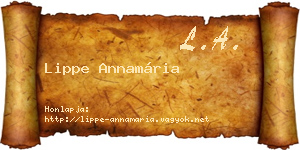 Lippe Annamária névjegykártya